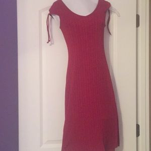 Red, form fitting dress, size small